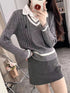 Winter Knitted V-neck Collar Down Pullover